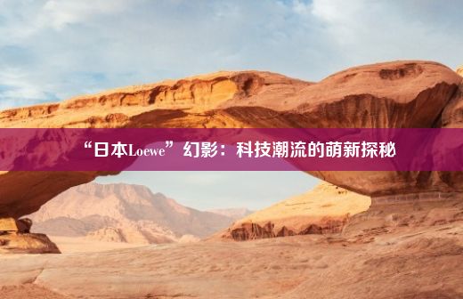 “日本Loewe”幻影：科技潮流的萌新探秘