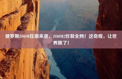 俄罗斯ZOOM狂潮来袭，ZOOM2炸裂全网！这奇观，让世界跪了！