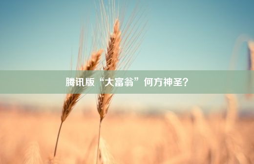 腾讯版“大富翁”何方神圣？