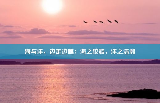 海与洋，边走边瞧：海之狡黠，洋之浩瀚