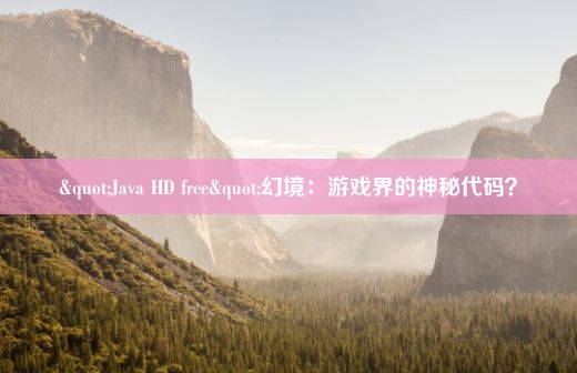 "Java HD free"幻境：游戏界的神秘代码？