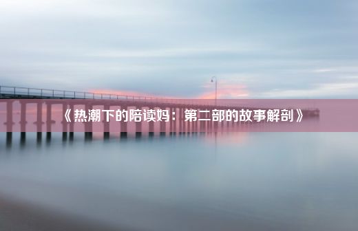 《热潮下的陪读妈：第二部的故事解剖》