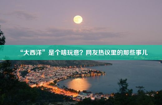 “大西洋”是个啥玩意？网友热议里的那些事儿