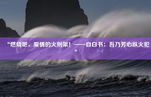 “燃烧吧，爱情的火刑架！——自白书：吾乃芳心纵火犯”