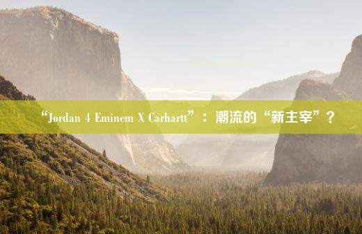 “Jordan 4 Eminem X Carhartt”：潮流的“新主宰”？