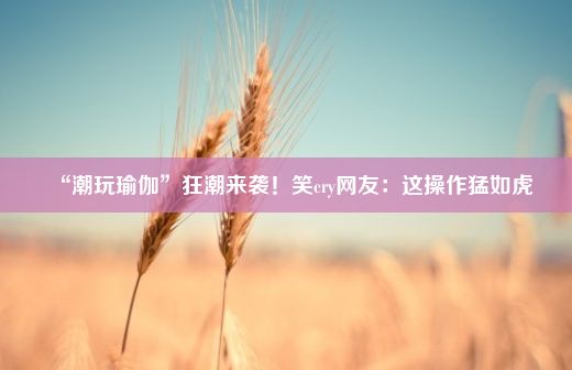 “潮玩瑜伽”狂潮来袭！笑cry网友：这操作猛如虎