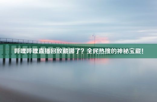 哔哩哔哩直播回放藏哪了？全民热搜的神秘宝藏！