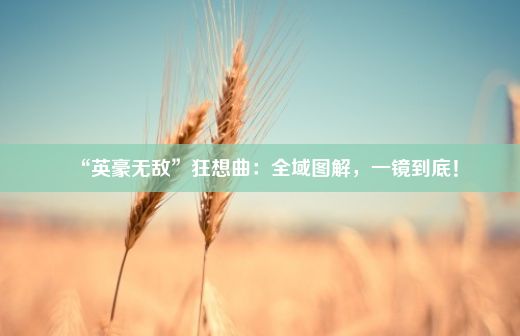 “英豪无敌”狂想曲：全域图解，一镜到底！