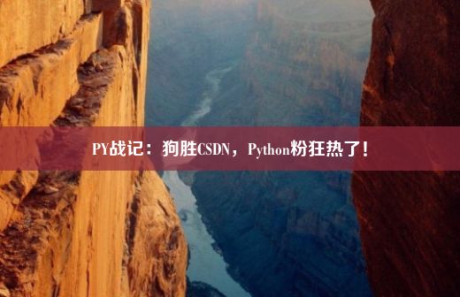 PY战记：狗胜CSDN，Python粉狂热了！