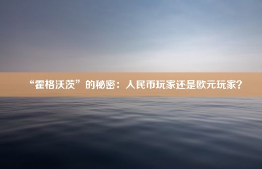 “霍格沃茨”的秘密：人民币玩家还是欧元玩家？